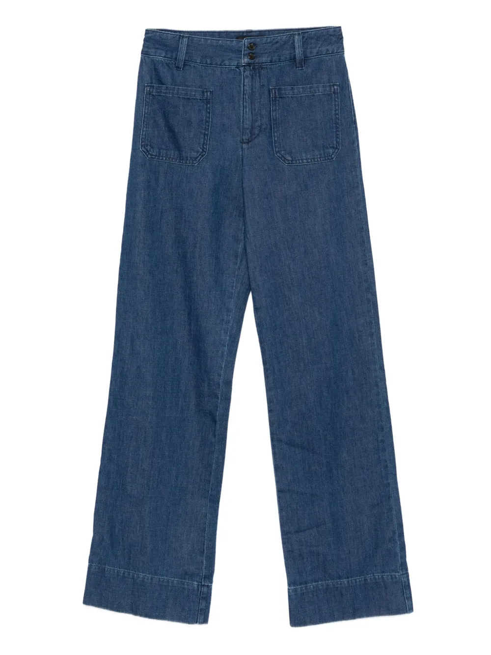 A.P.C. Katoenen broek met opgestikte zak Blauw