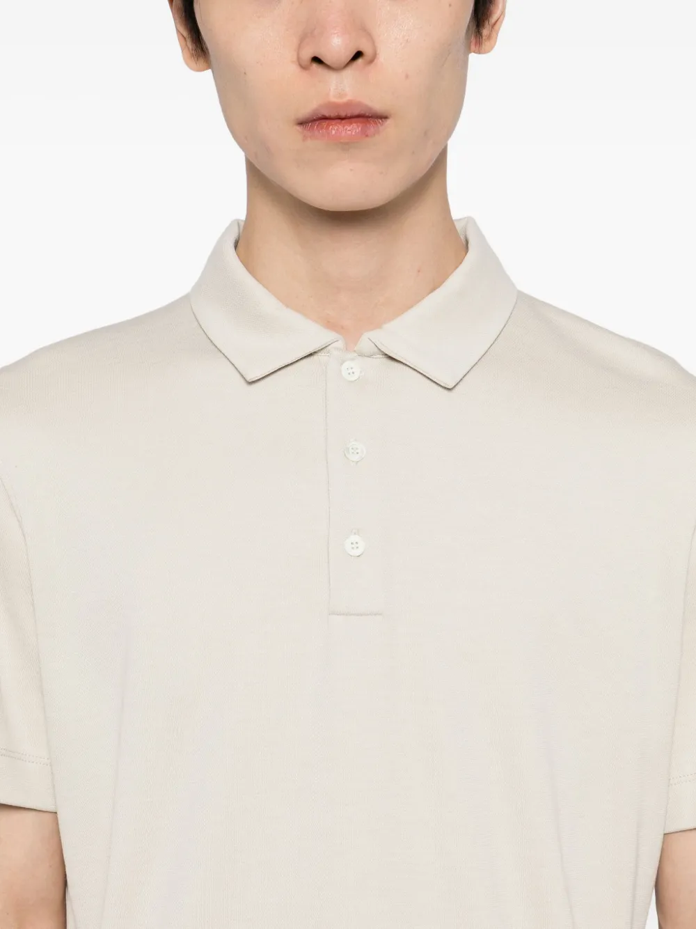 Canali Poloshirt van katoenblend Beige