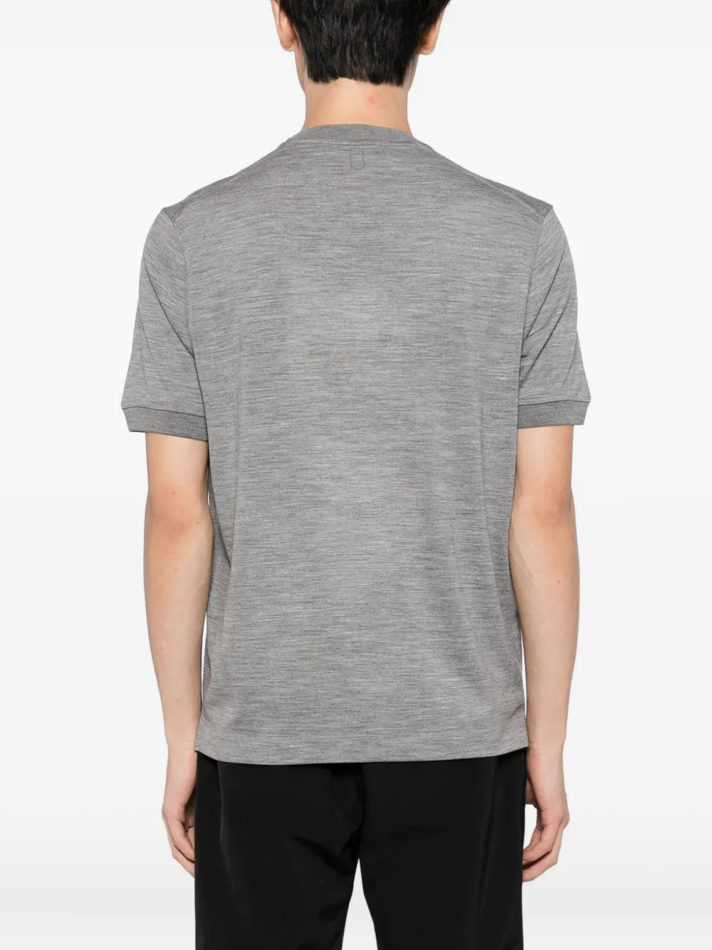 Canali Wollen T-shirt Grijs