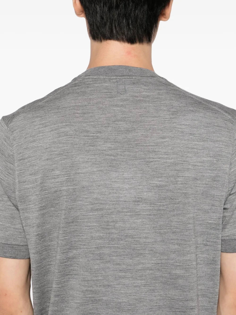Canali Wollen T-shirt Grijs