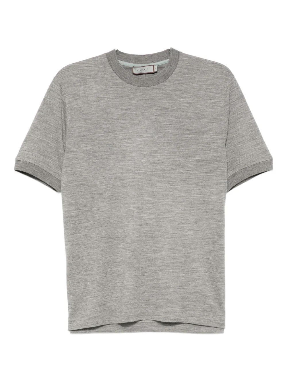 Canali Wool T-shirt In Gray
