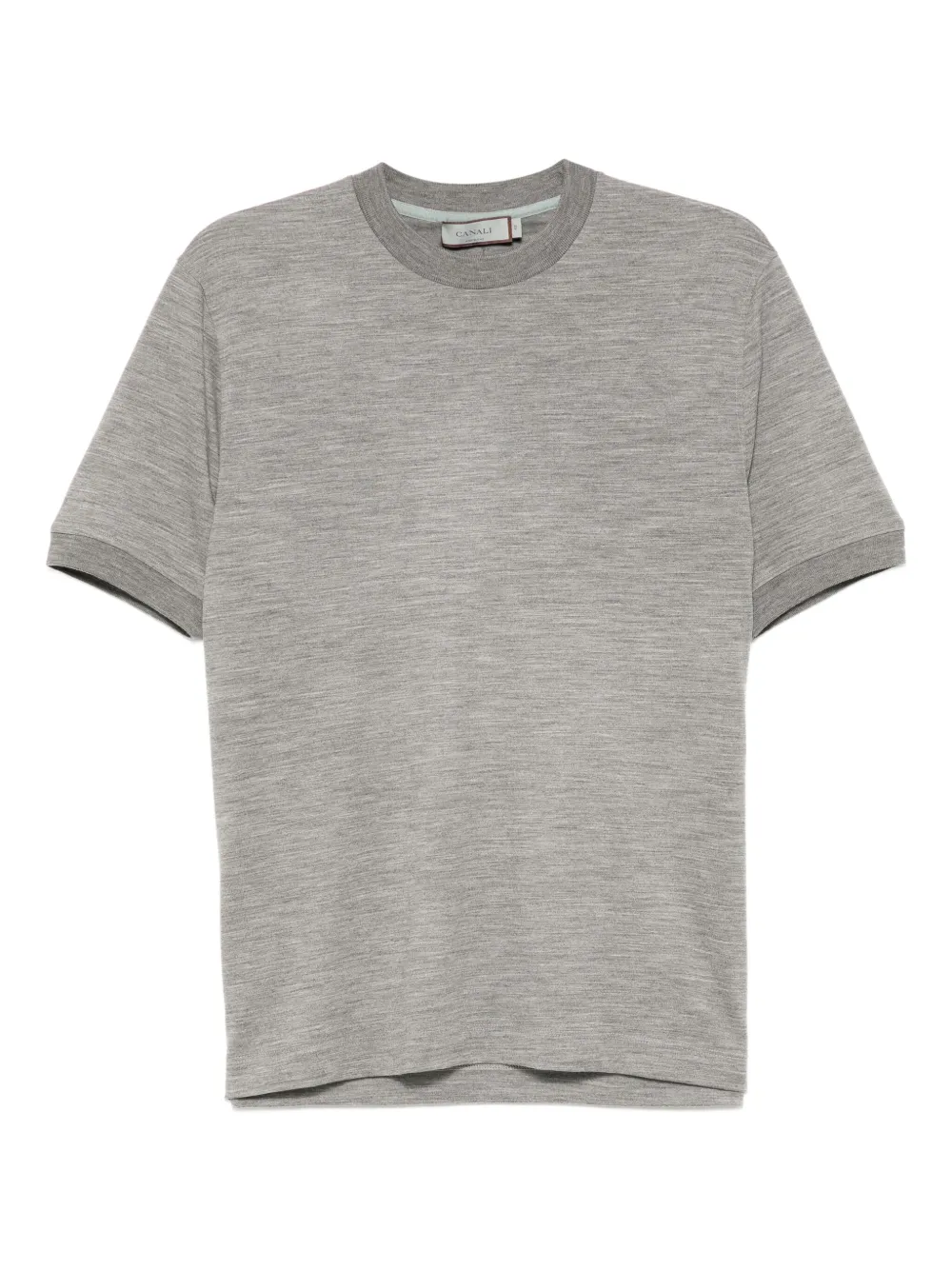 Canali Wollen T-shirt Grijs