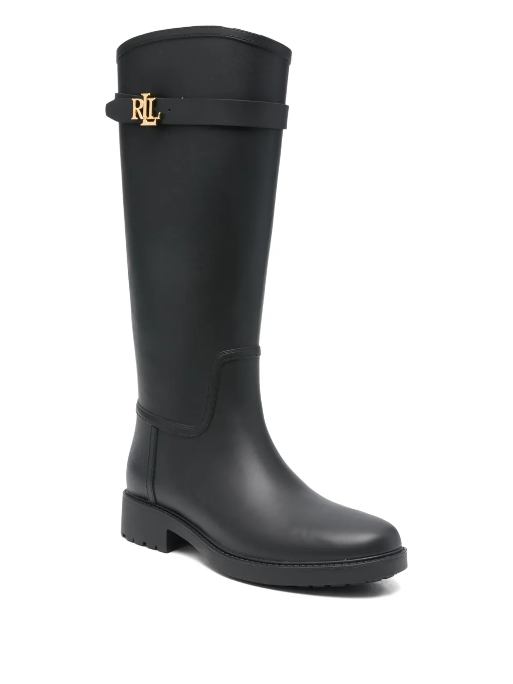 Ralph Lauren 35mm Portiah Buckle Weather Boot In Black