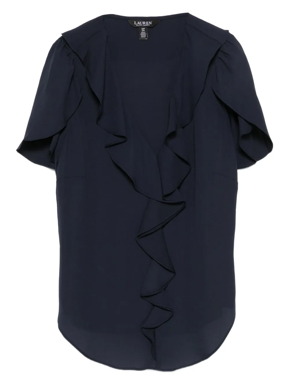 Lauren Ralph Lauren ruffle-detail short-sleeve blouse | Blue | Image 1