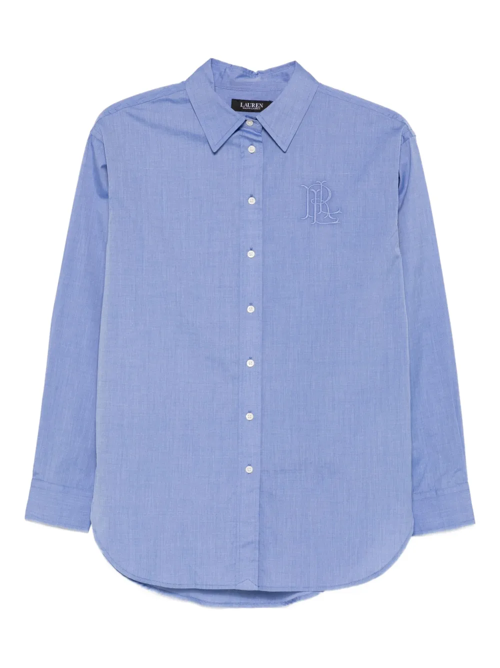 Lauren Ralph Lauren embroidered button-front shirt | Blue | Image 1