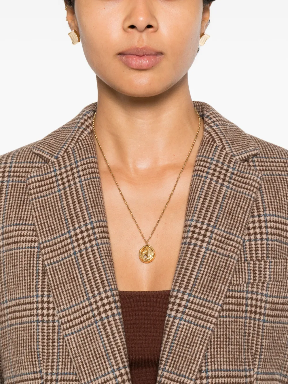 Ralph Lauren Bonaro Check Blazer In Brown