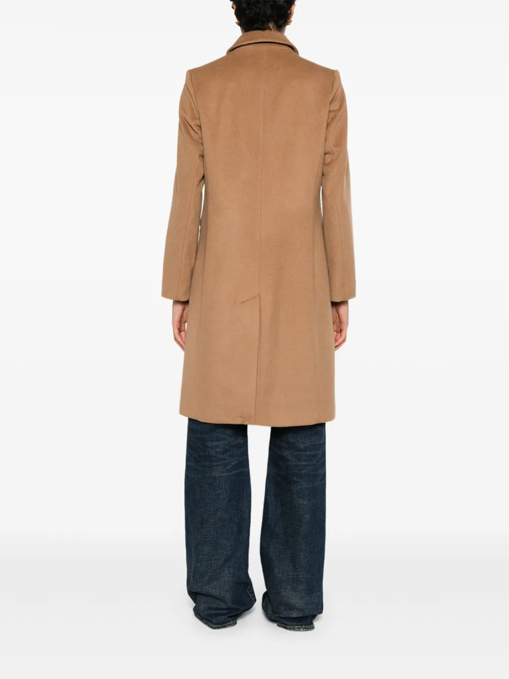 Ralph Lauren Wool Button Coat In Brown