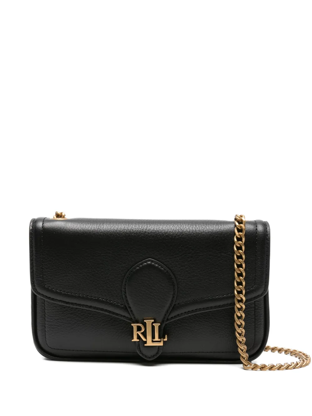 Ralph Lauren Logo Chain Bag In Black
