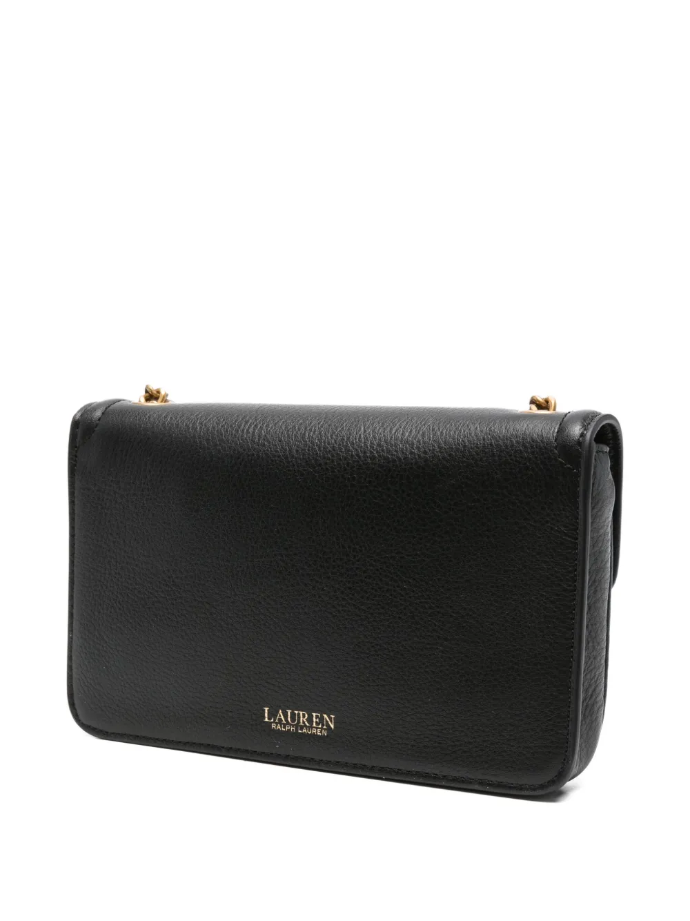 Ralph Lauren Logo Chain Bag In Black
