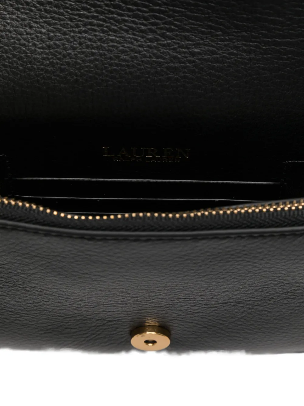 Ralph Lauren Logo Chain Bag In Black