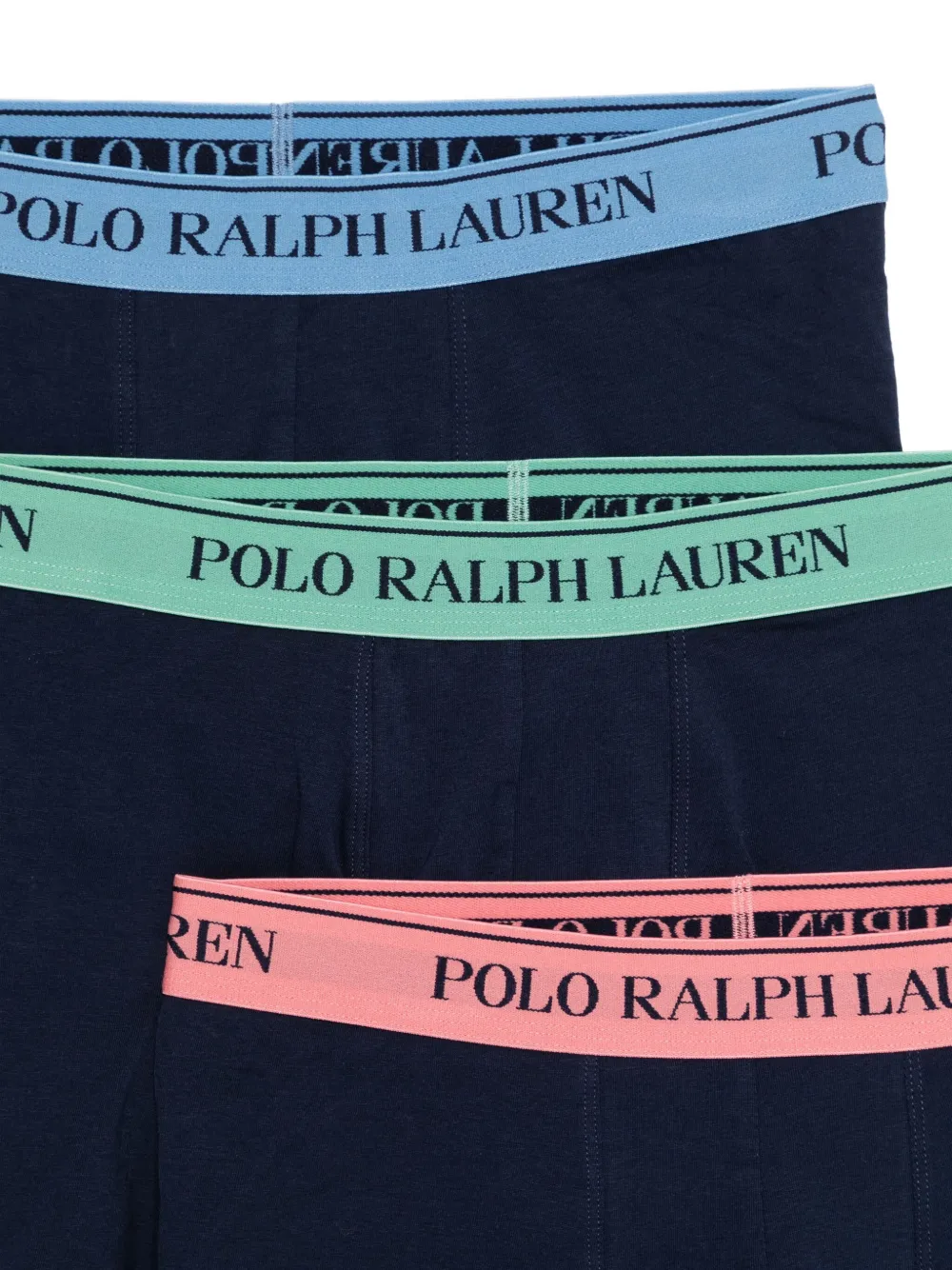 Polo Ralph Lauren Logo-waistband Boxers (pack Of Three) In Blue