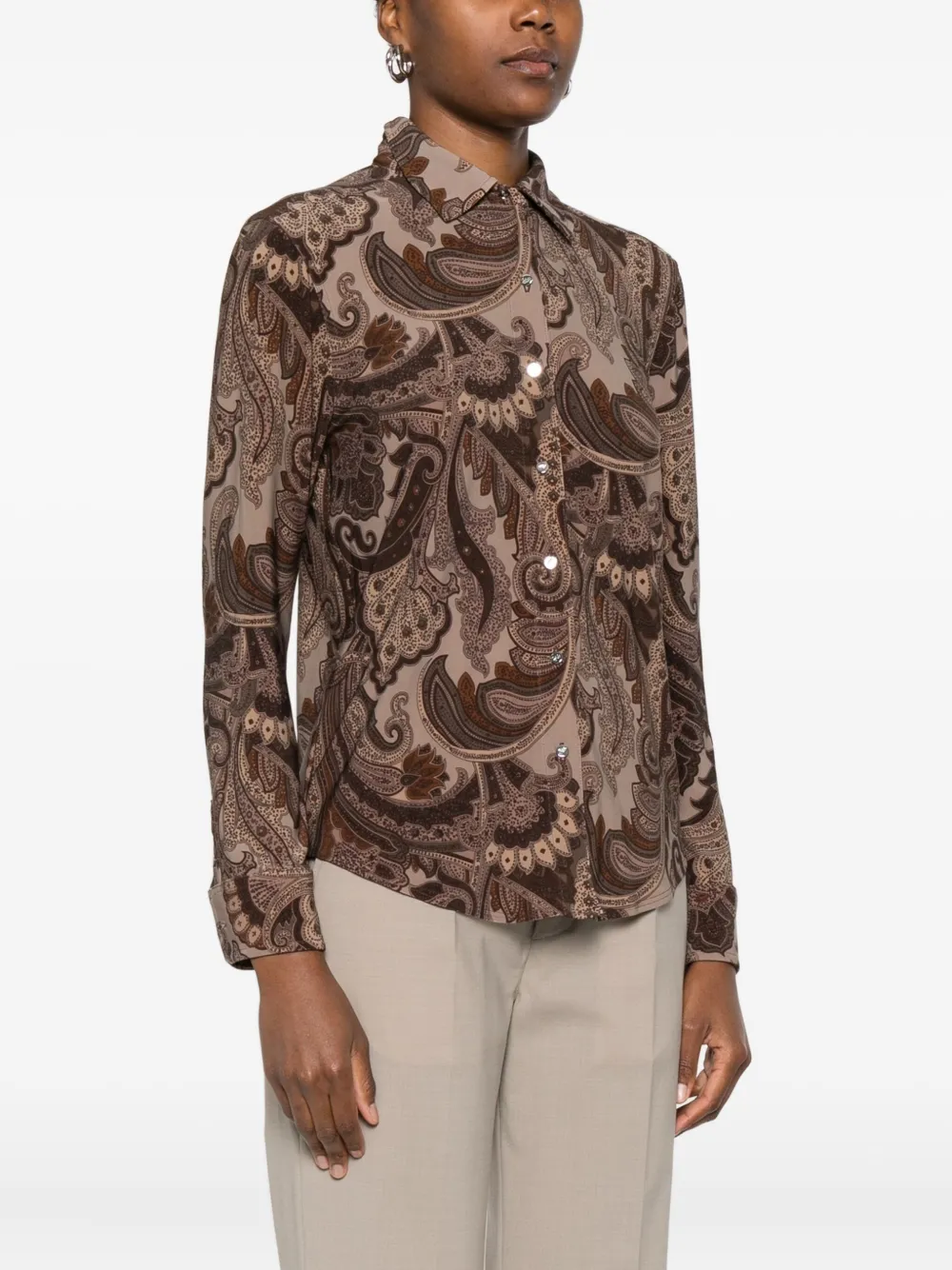 Ralph Lauren Paisley-print Shirt In Brown