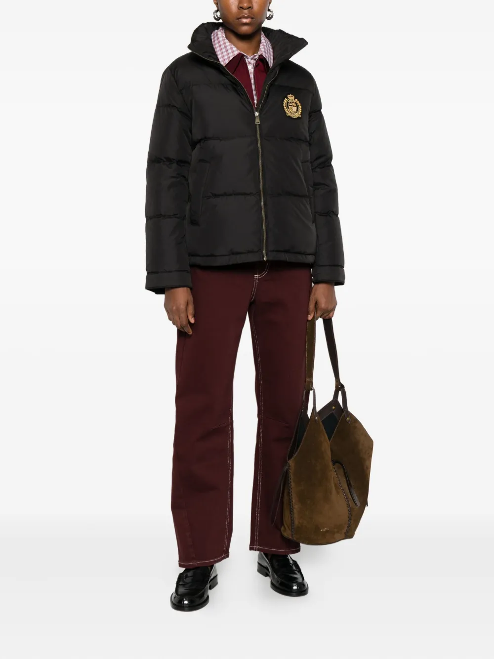 Ralph Lauren Crest-appliqué Puffer Jacket In Black