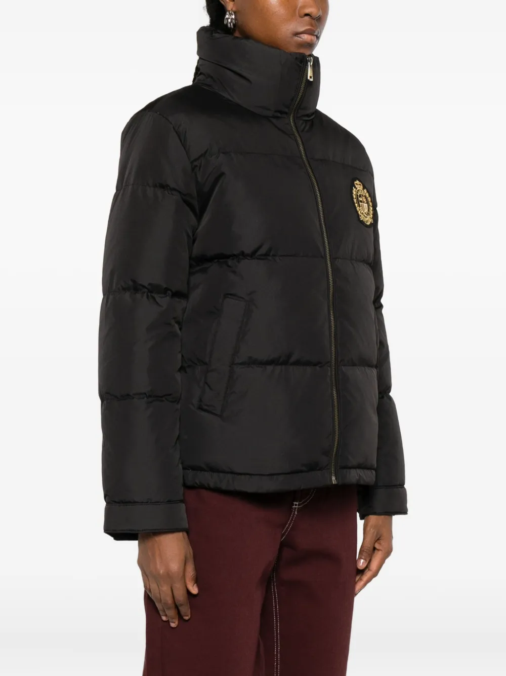 Ralph Lauren Crest-appliqué Puffer Jacket In Black
