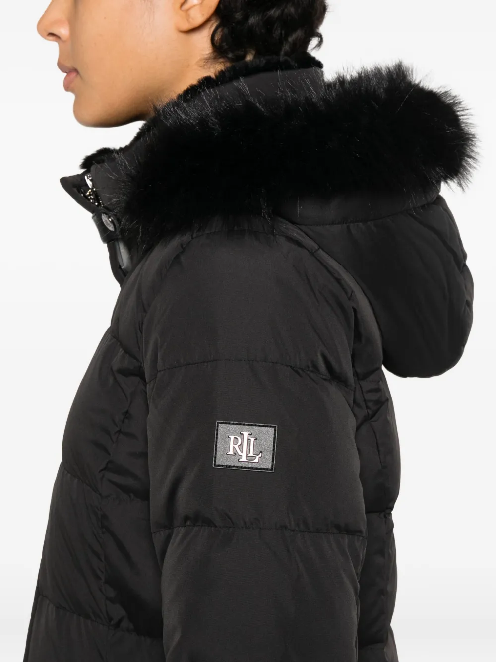 Ralph Lauren Fur-trim Coat In Brown