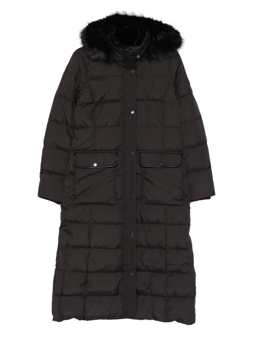 Ralph Lauren Fur-trim Coat In Brown
