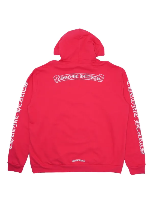 Chrome Hearts Scroll Logo Hoodie | Red | FARFETCH