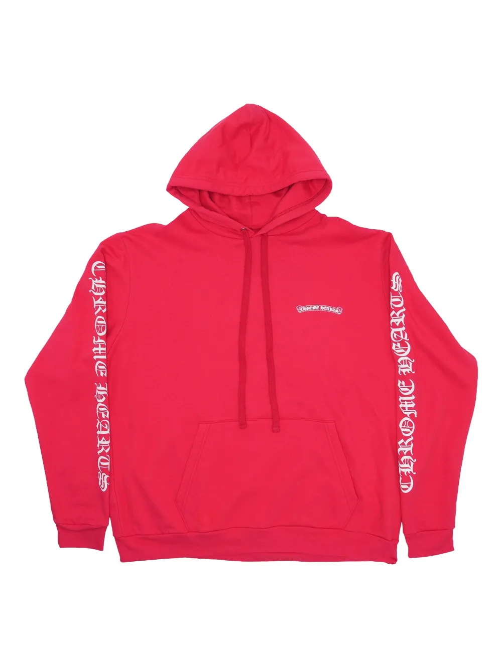 Chrome Hearts Felpa Scroll Logo con cappuccio - Rosso