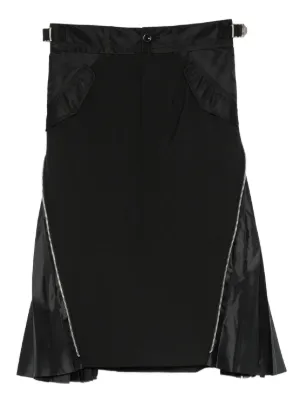 スカート SACAI - Pleated skirt Sacai Asymmetric Pleated Skirt | Black | FARFETCH
