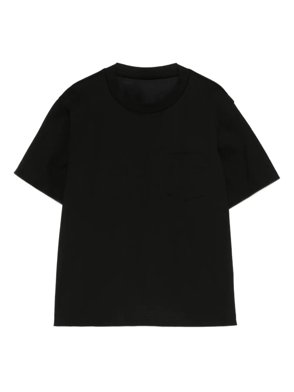 Sacai chest-pocket layered T-shirt Zwart