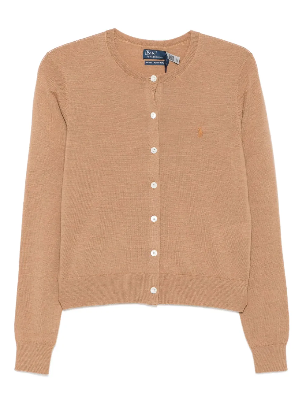 Polo Ralph Lauren Button-front Logo Cardigan In Brown