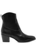 Lauren Ralph Lauren 60mm Harpher leather pointed-toe zip boots - Black