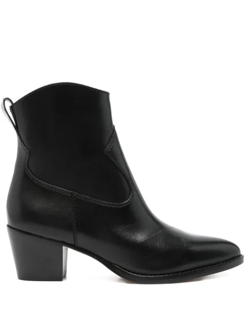 Lauren Ralph Lauren 60mm Harpher leather pointed-toe zip boots