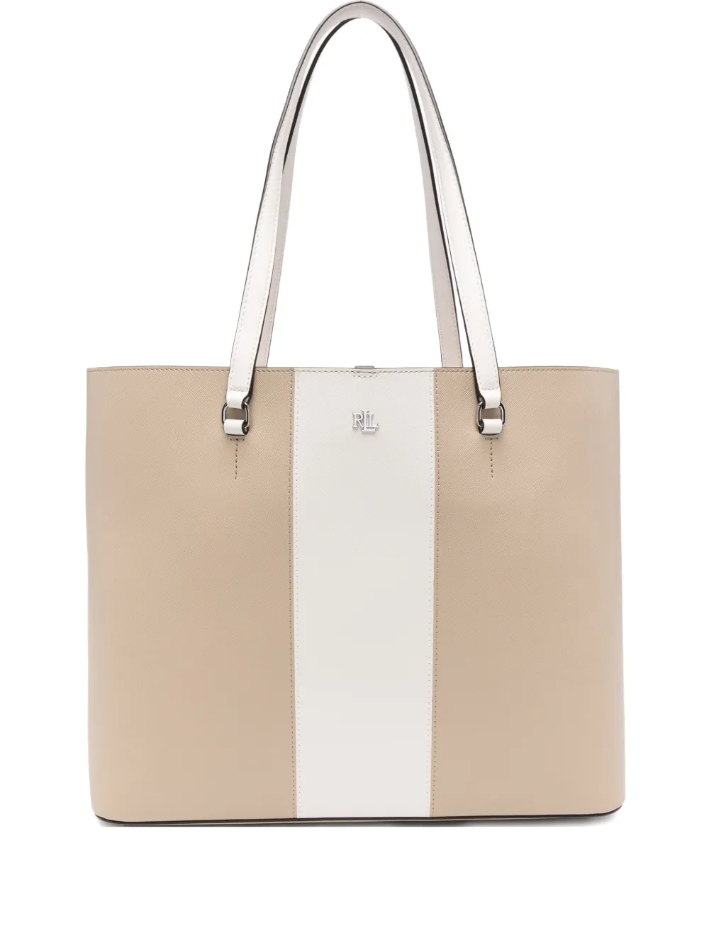 large Karly panelled leather tote bag