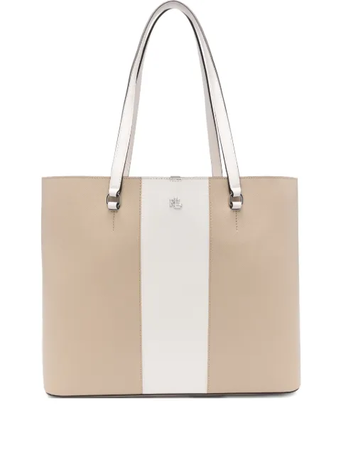 Lauren Ralph Lauren large Karly panelled leather tote bag