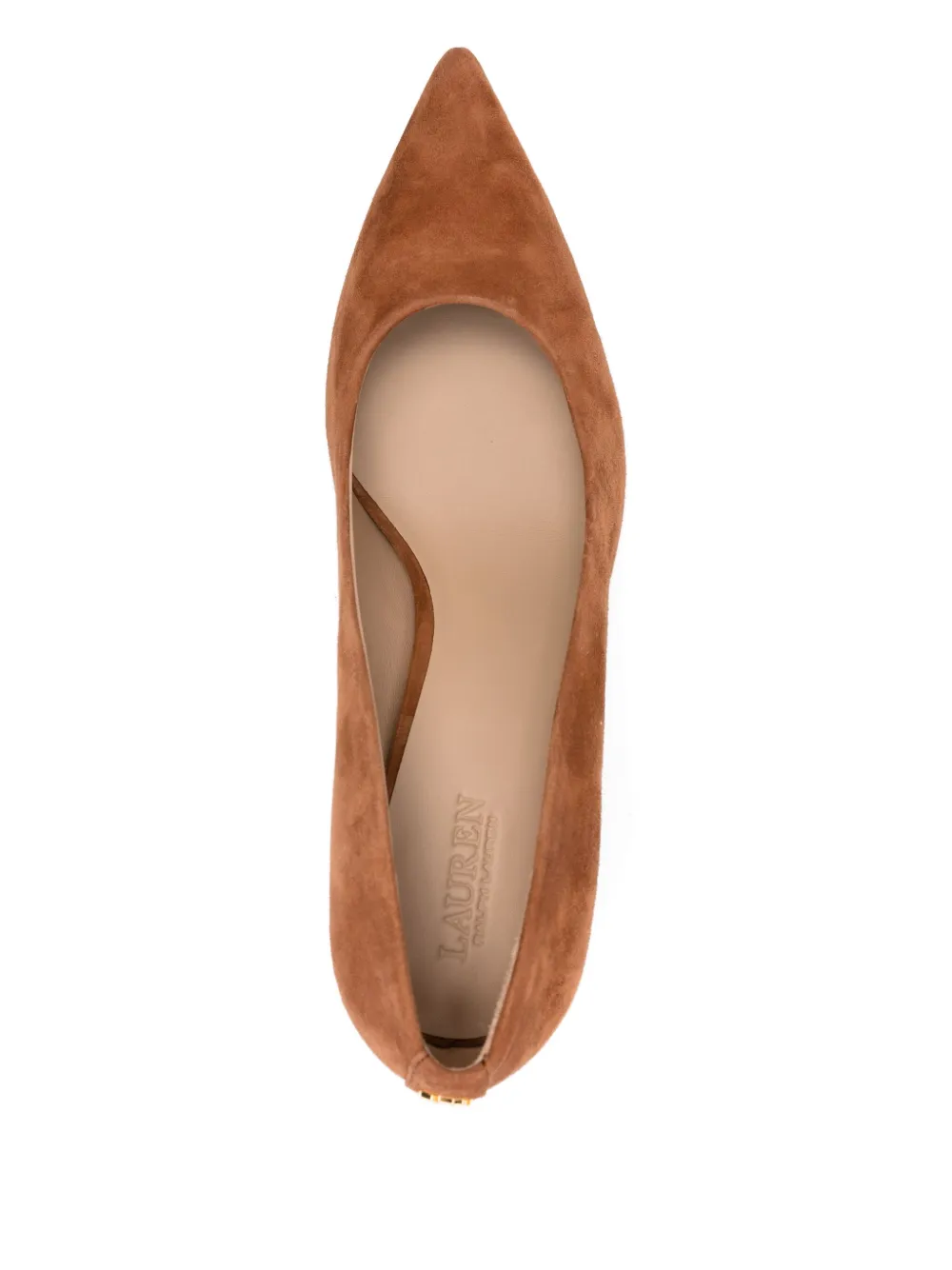 Lauren Ralph Lauren 70mm Lanette pointed-toe suede pumps Brown