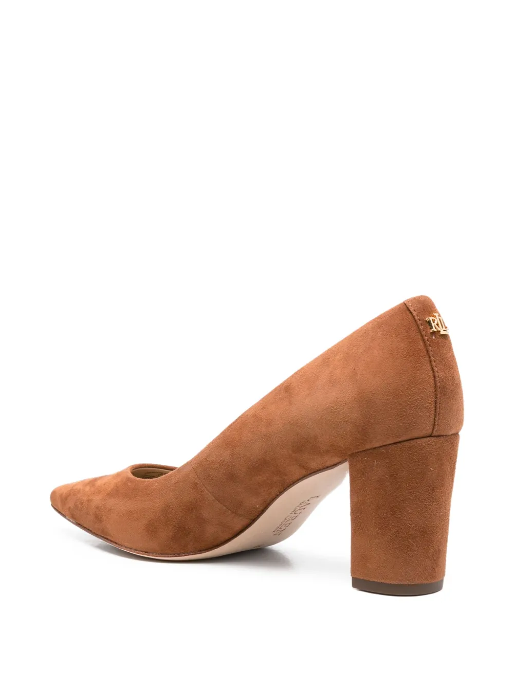 Lauren Ralph Lauren 70mm Lanette pointed-toe suede pumps Brown