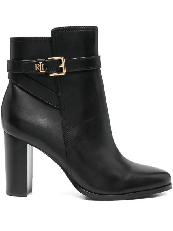Lauren Ralph Lauren 80mm buckle-strap block-heel Boots Black FARFETCH PH
