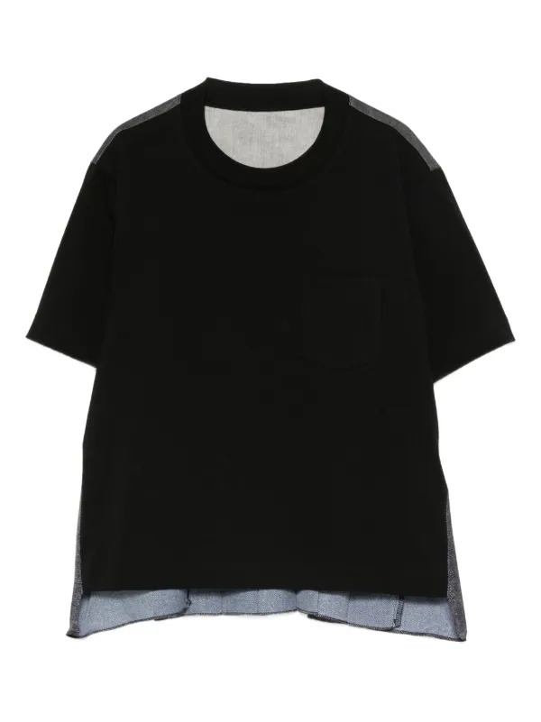 sacai レイヤードTシャツ Sacai レイヤード Tシャツ | ブラック | FARFETCH JP