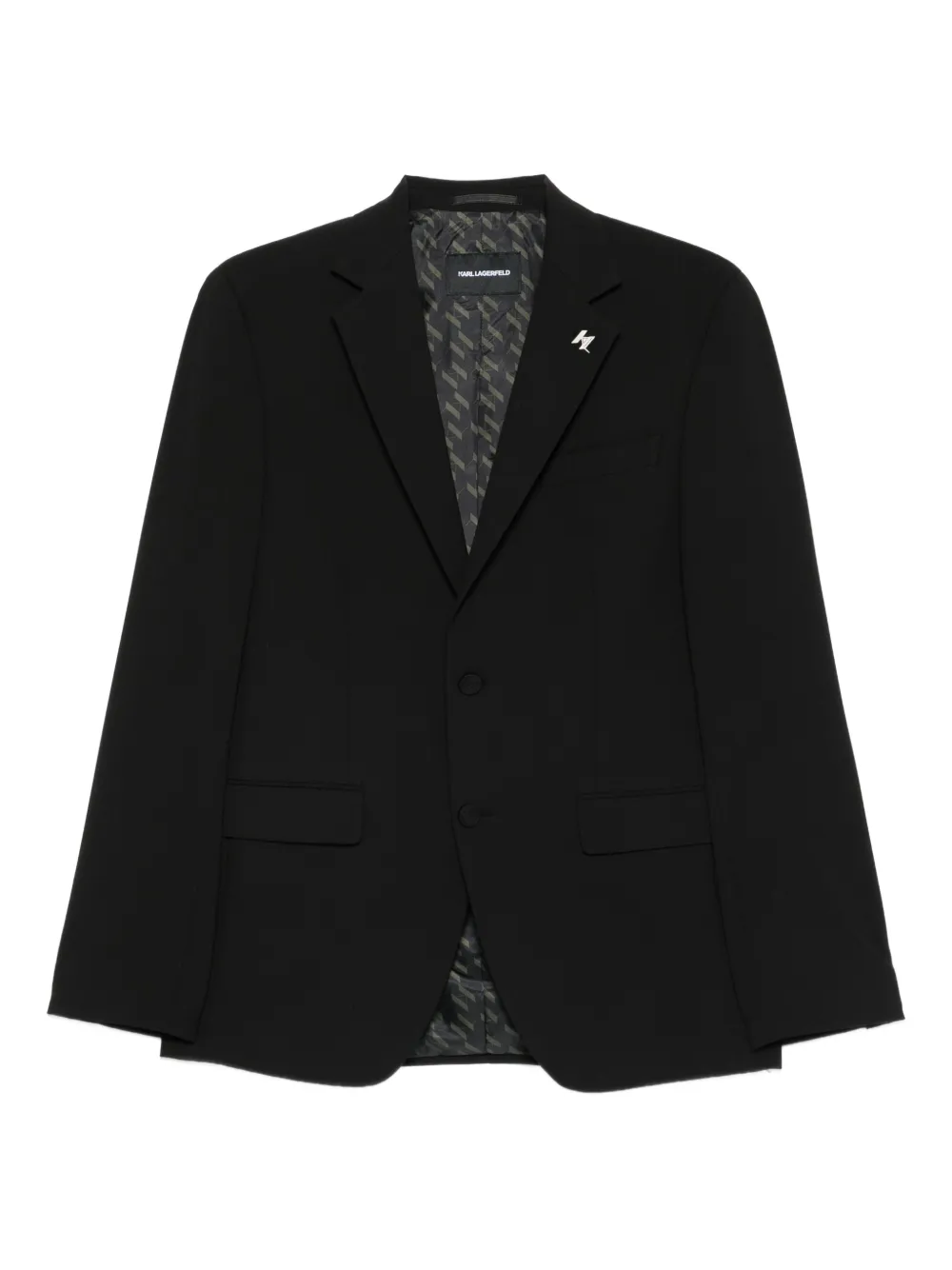 Karl Lagerfeld Blazer met logoplakkaat Zwart