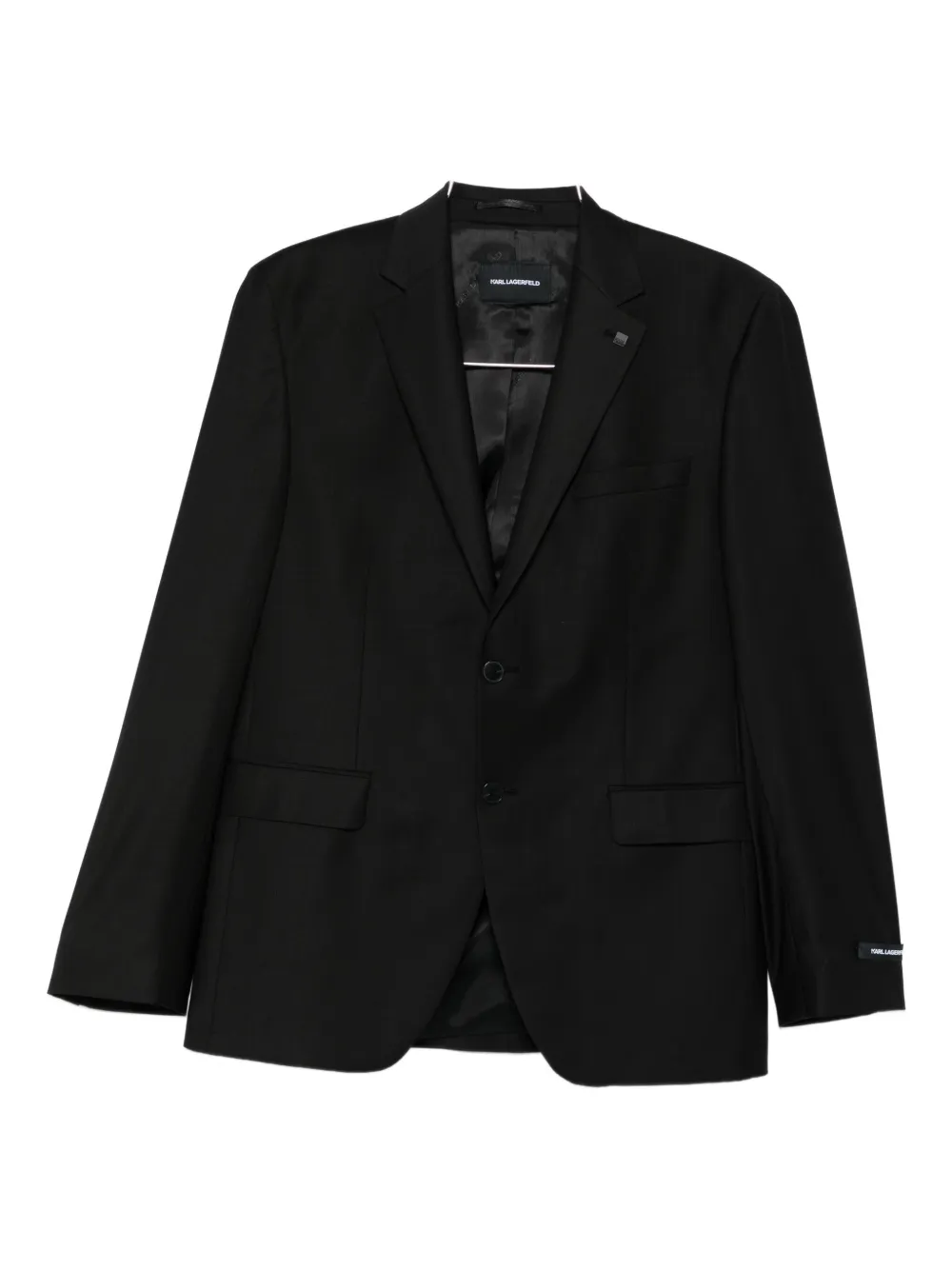 Karl Lagerfeld Clever Wool Blazer In Black
