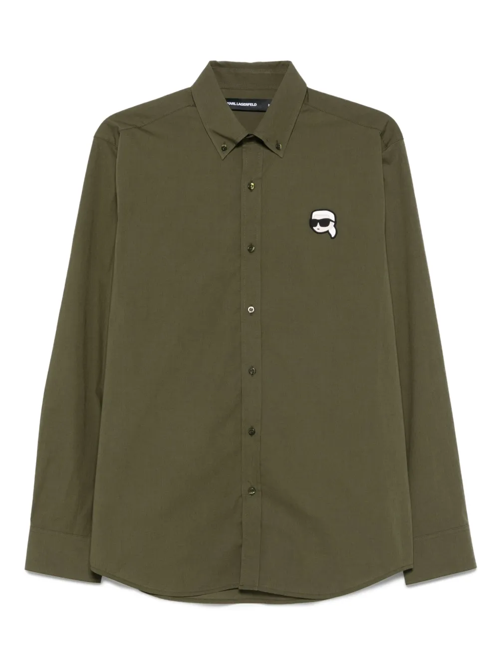 embroidered-logo shirt