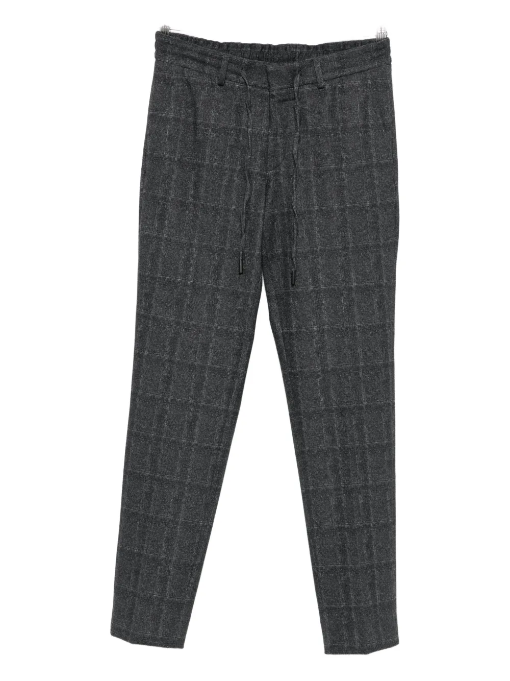 Karl Lagerfeld checked drawstring trousers - Nero