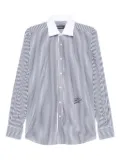 Karl Lagerfeld striped cotton-blend shirt - Blue