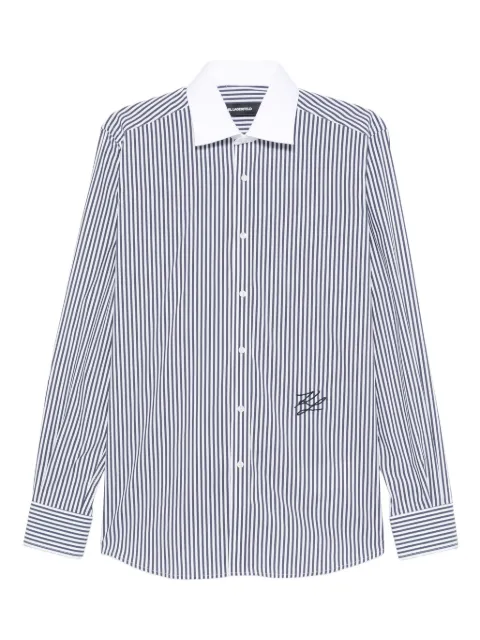 Karl Lagerfeld striped cotton-blend shirt