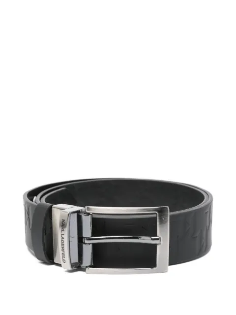 Karl Lagerfeld embossed-buckle belt