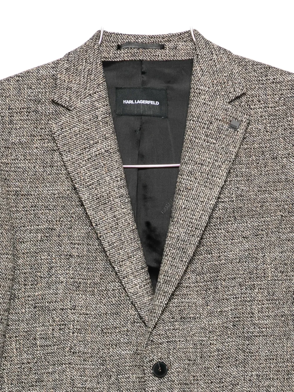 Karl Lagerfeld Single-breasted Blazer In Gray