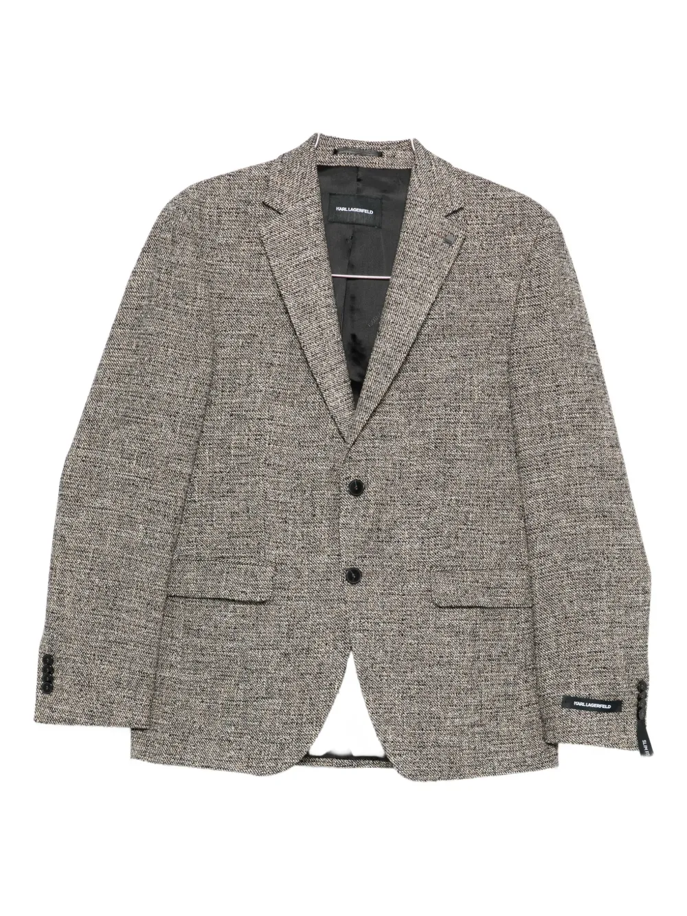 Karl Lagerfeld Single-breasted Blazer In Gray