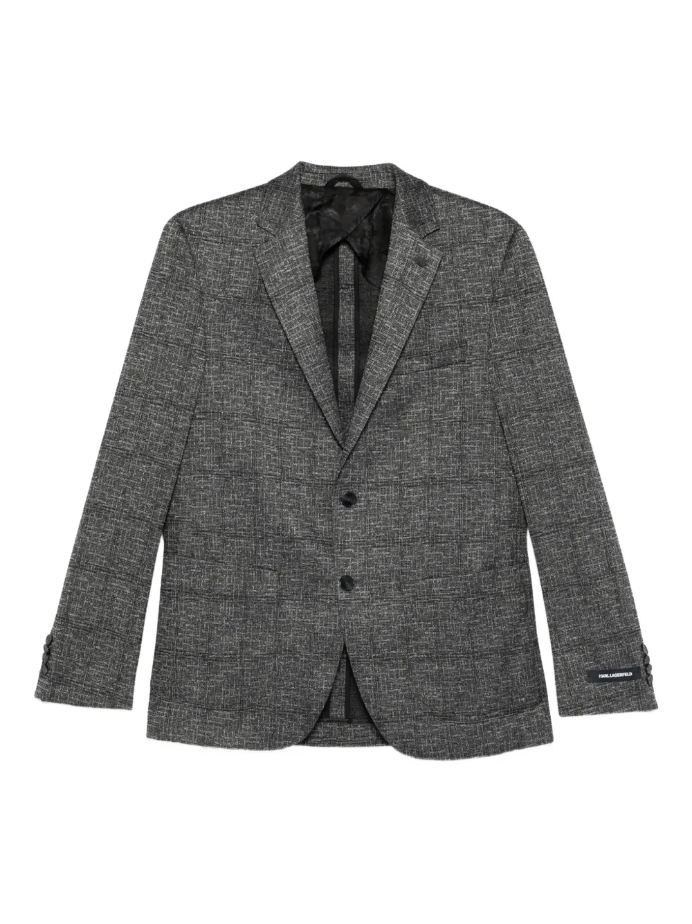 Karl Lagerfeld textured two-button jacket Grijs