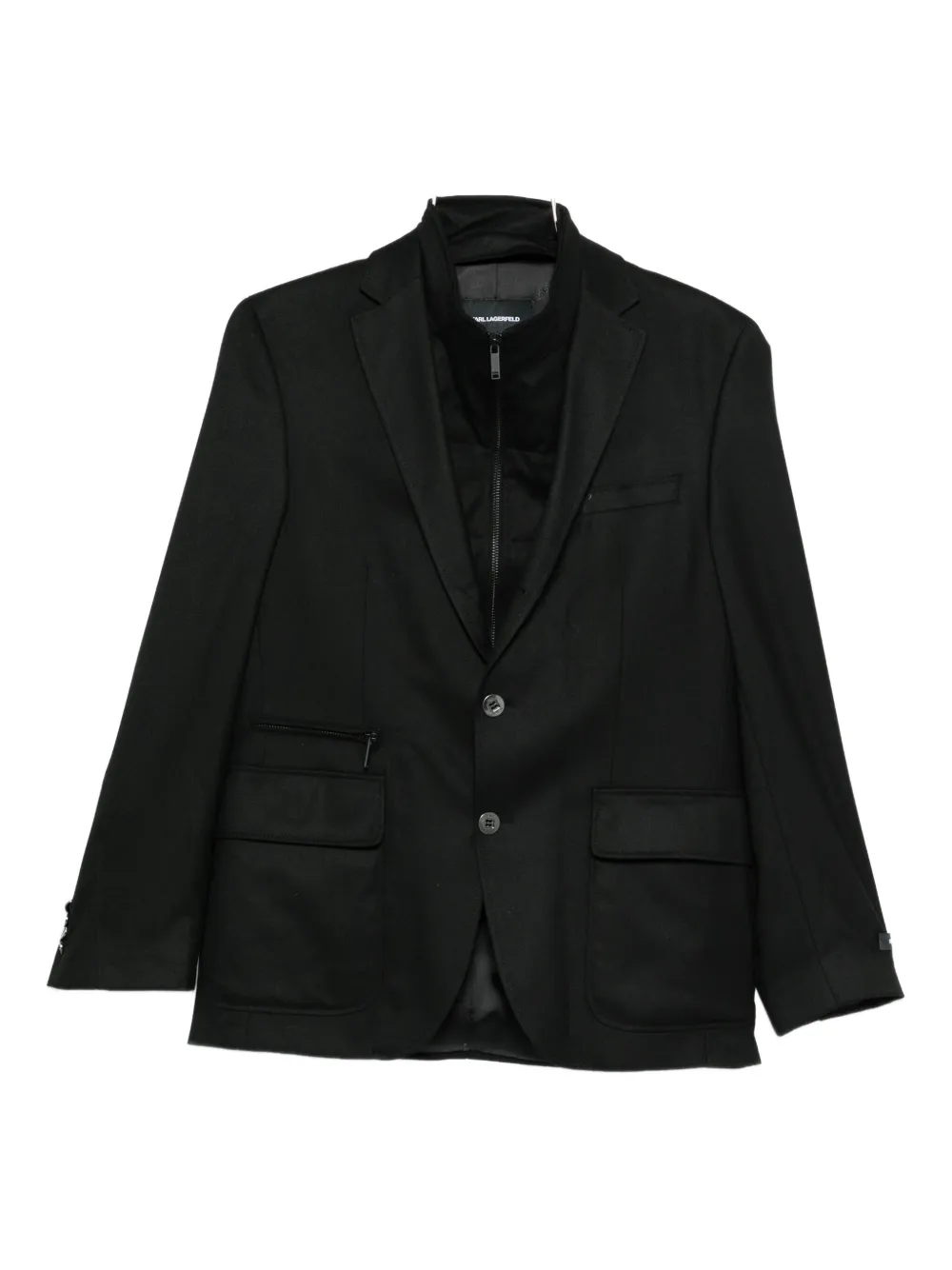 Karl Lagerfeld Single-breasted Blazer In Black