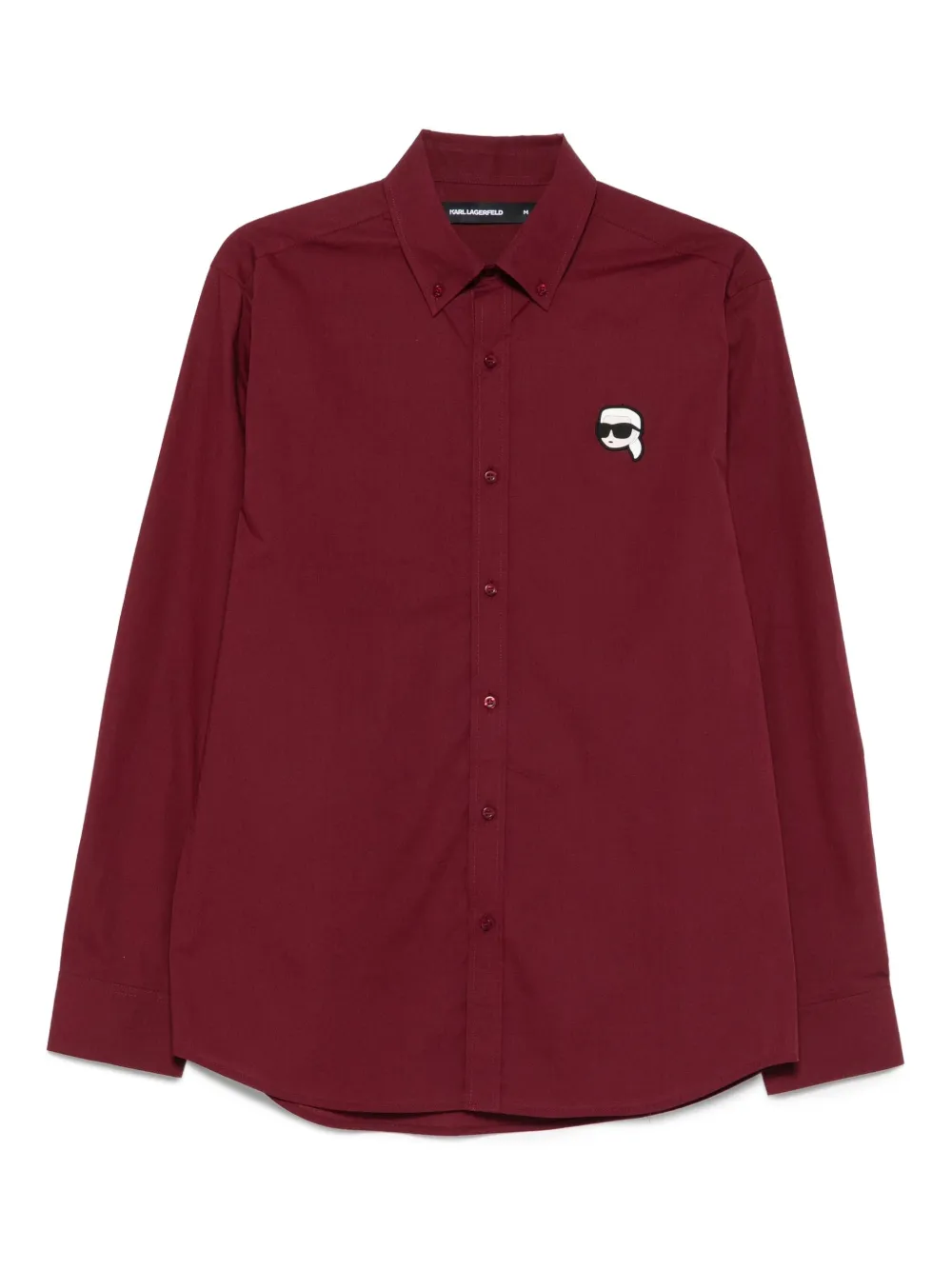 Karl Lagerfeld logo-patch shirt Rood