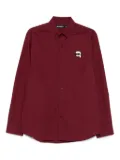 Karl Lagerfeld logo-patch shirt - Red