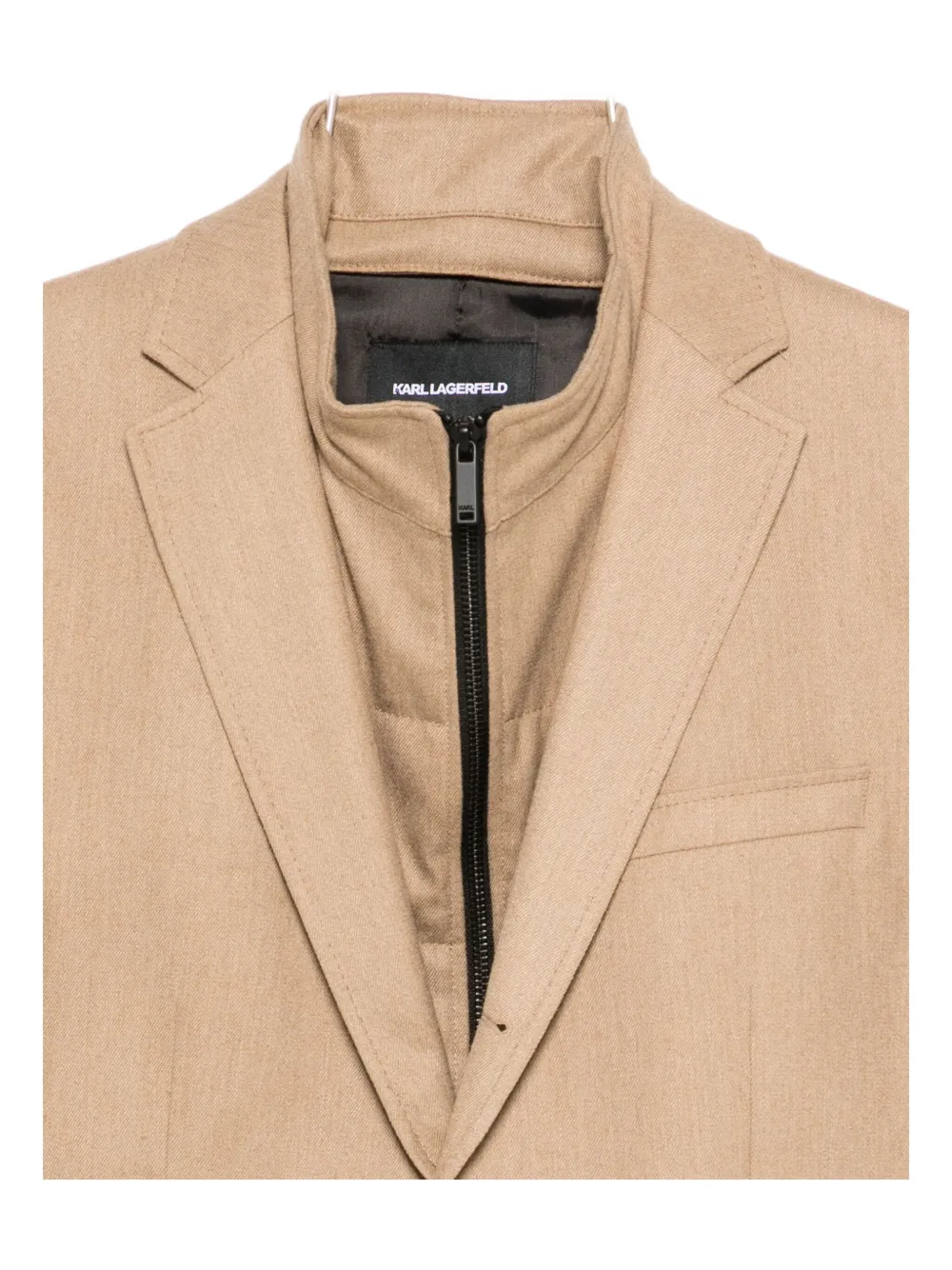 Karl Lagerfeld Single-breasted Blazer In Brown