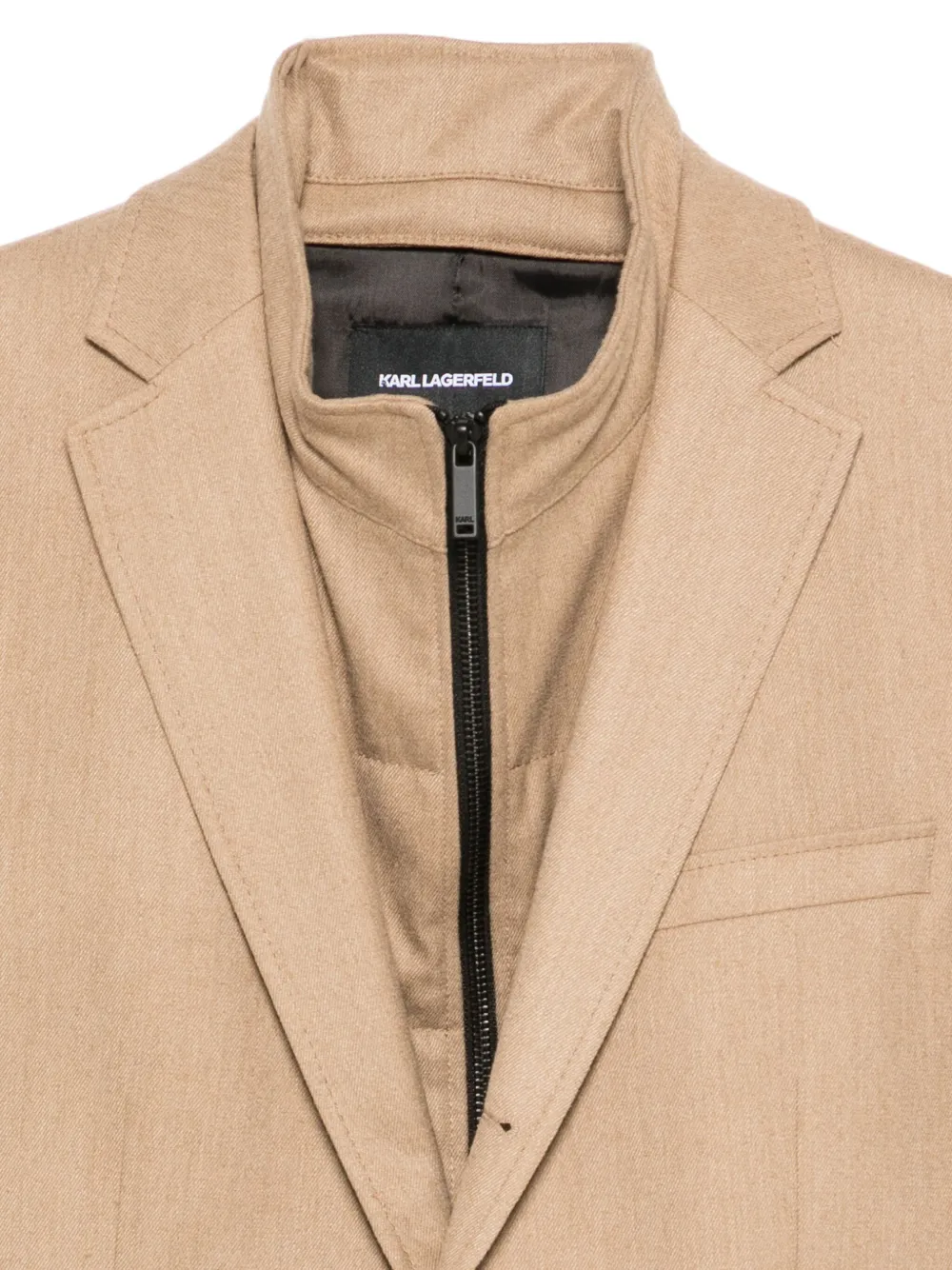 Karl Lagerfeld Blazer met enkele rij knopen Beige