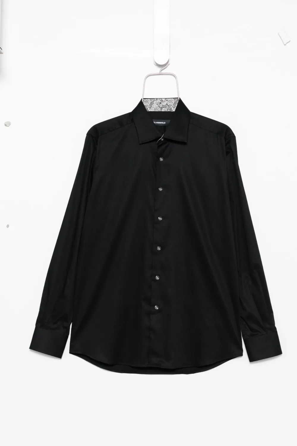 Karl Lagerfeld Cotton-blend Shirt In Black