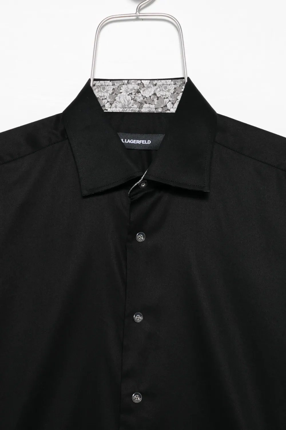 Karl Lagerfeld Cotton-blend Shirt In Black